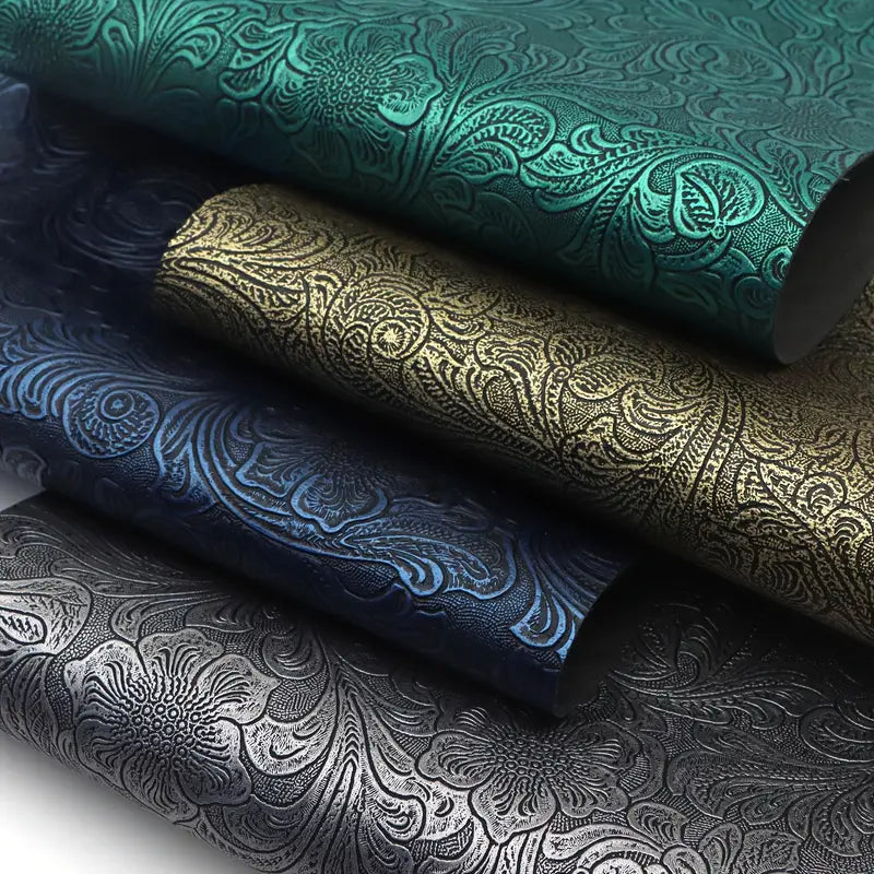 Faux Leather (Textured) Roll - Floral Swirl (12" x 55") - Essential Notions