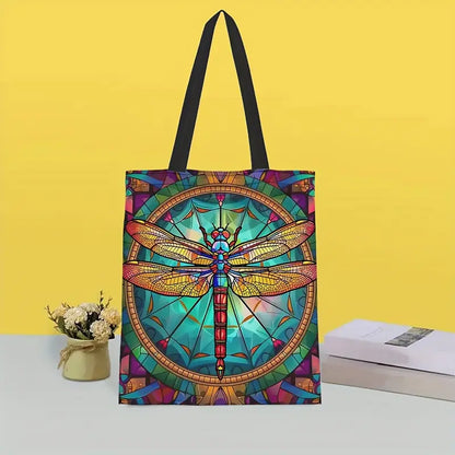 Sew n' Stash Tote Bag - Stained Glass Dragonfly