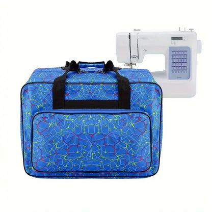 DOOR CRASHER! Sewing Machine Travel Bag - Blue Geometric - Essential Notions