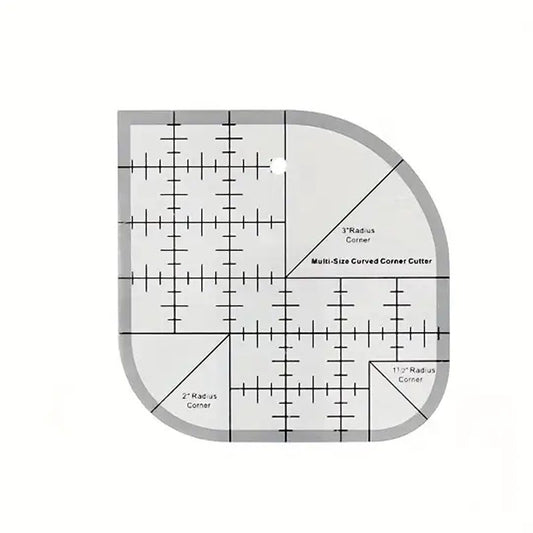 Curved Corner Cutter Ruler 6" x 6"