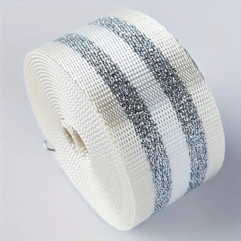 Metallic Webbing (Silver Metallic) 1 1/2" (3 Yards)