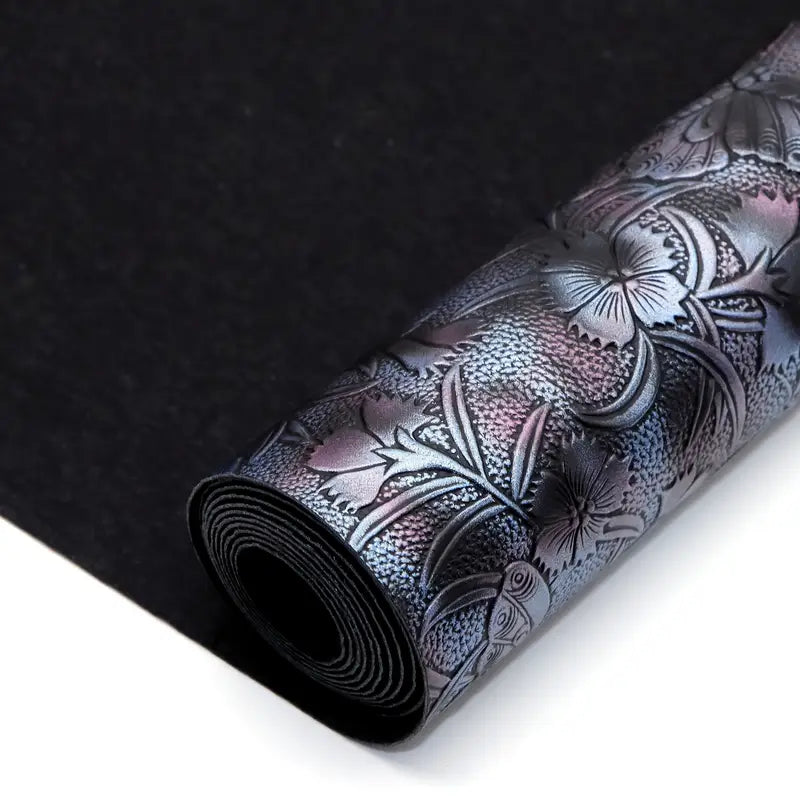 Faux Leather (Textured) Roll - Dragonfly & Butterfly Metallic (12" x 55")