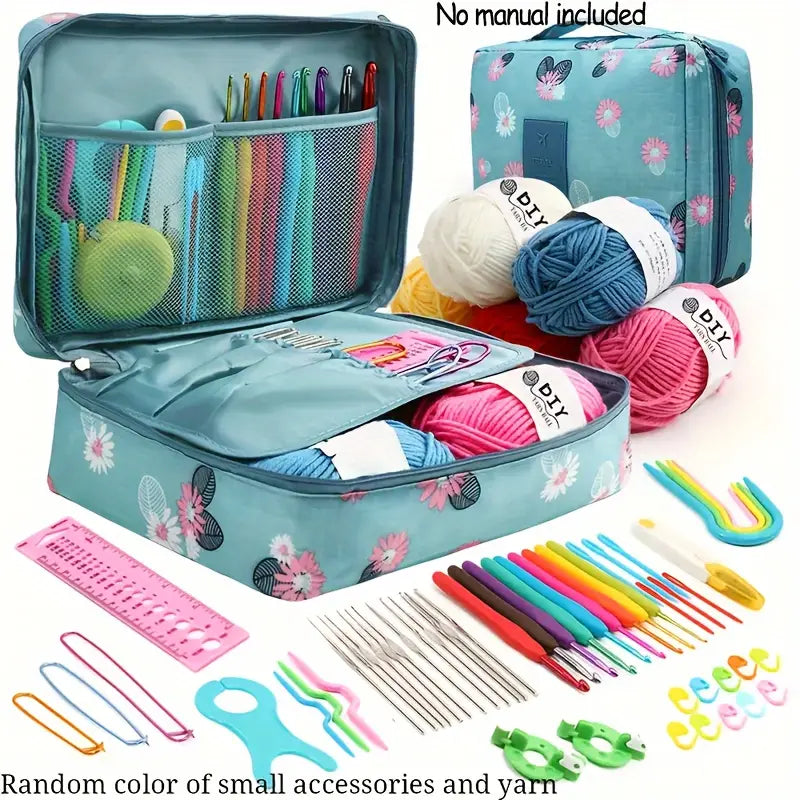 58 Piece Crochet Kit with Travel Case - Essential Notions