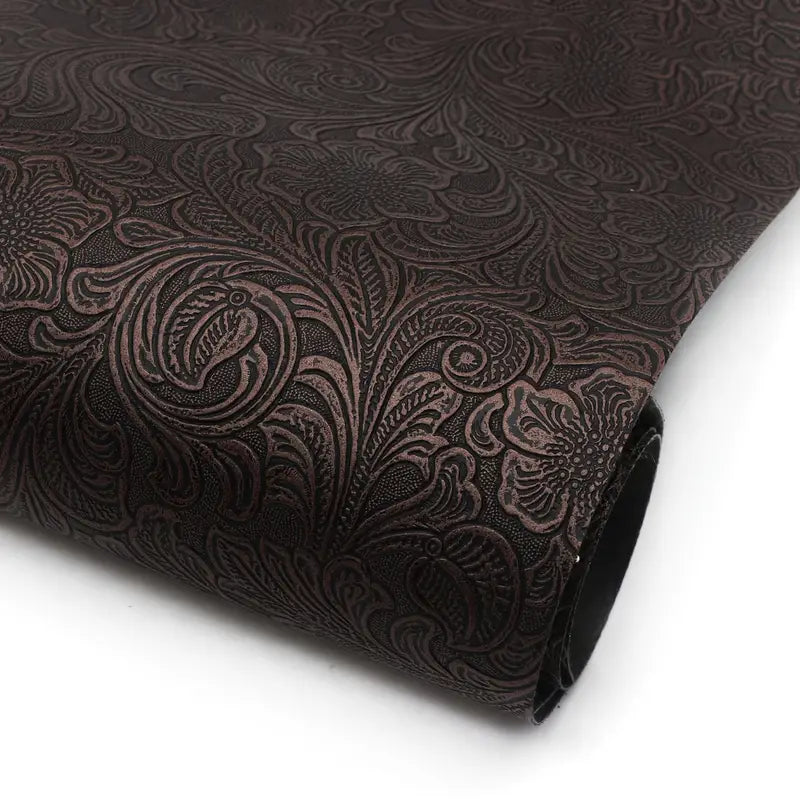 Faux Leather (Textured) Roll - Floral Swirl (12" x 55")