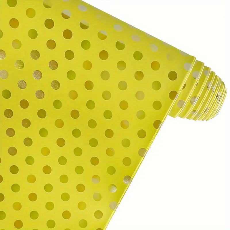 Faux Leather - Polka Dot Holographic (11 Colours) (12" x 54")