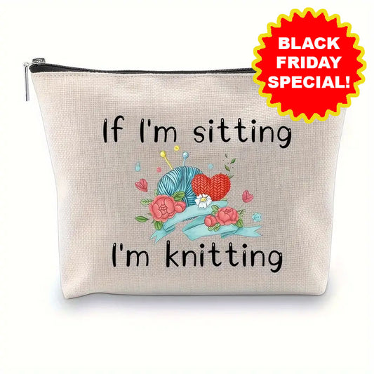 Sew n' Stash Bag - If I'm Sitting I'm Knitting - Essential Notions