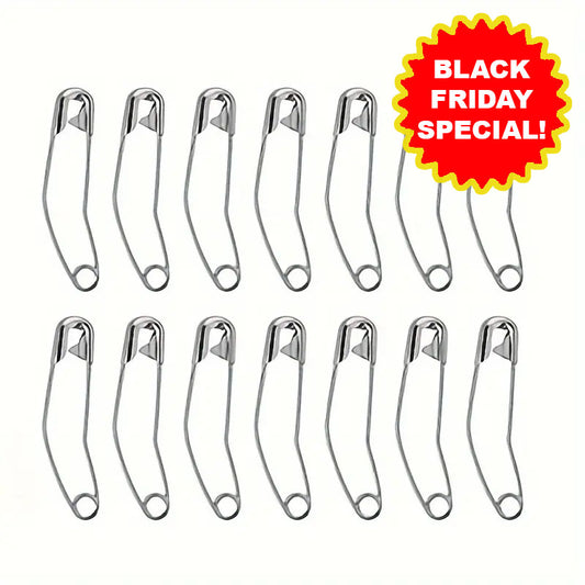 Curved Safety Pins 100Pc - Essential Notions