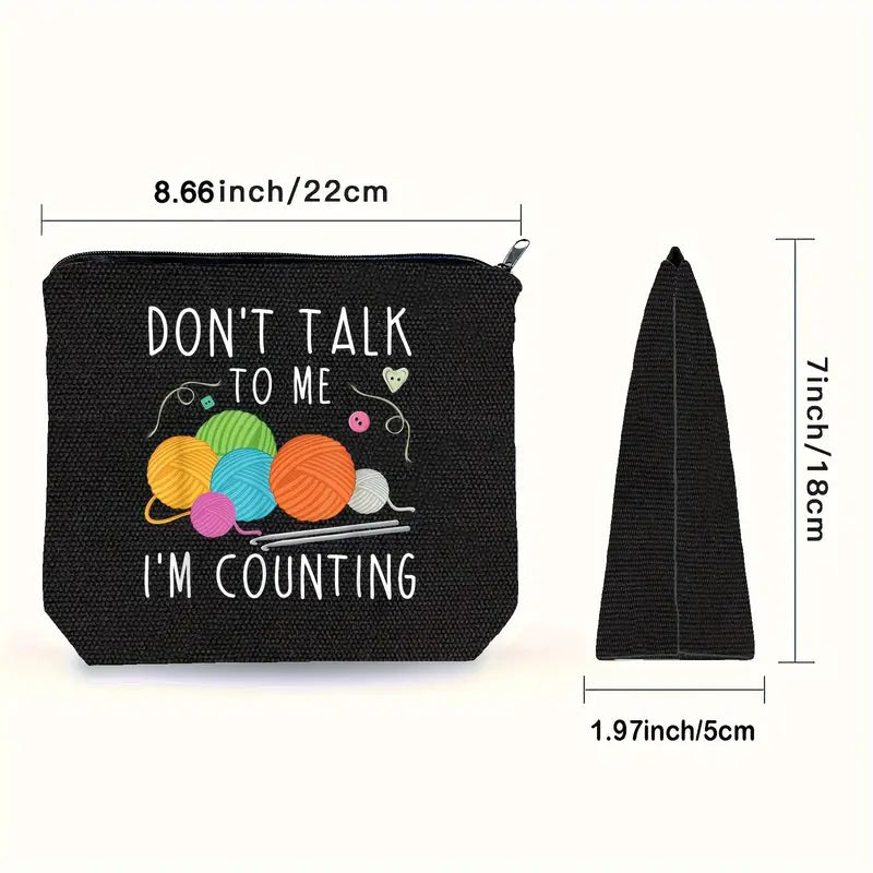 Sew n' Stash Bag - Don't Talk to Me I'm Counting - Essential Notions