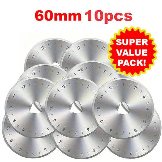 60mm Rotary Blade SUPER-SIZED 10pc - Essential Notions