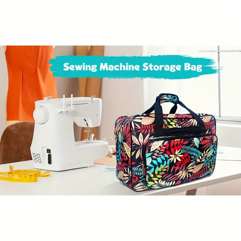 DOOR CRASHER! Sewing Machine Travel Bag - Black Leaf Multi - Essential Notions