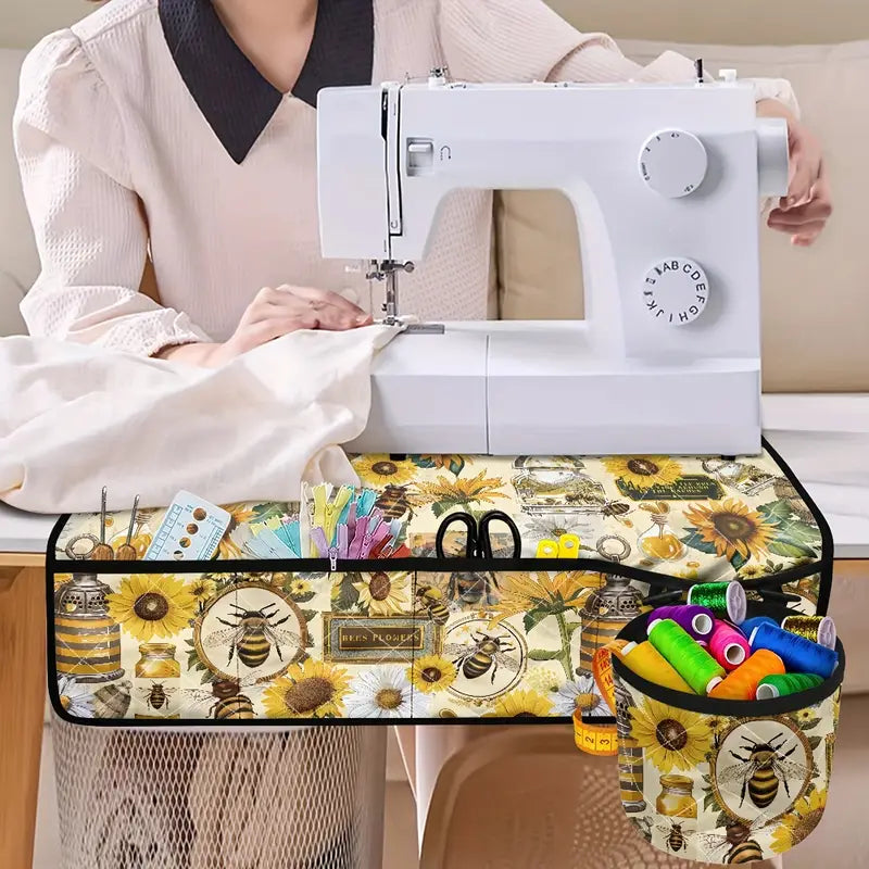 Sew n' Stash Sewing Machine Organizer - Bees & Sunflowers - Essential Notions (Pre-order: Feb 2025)