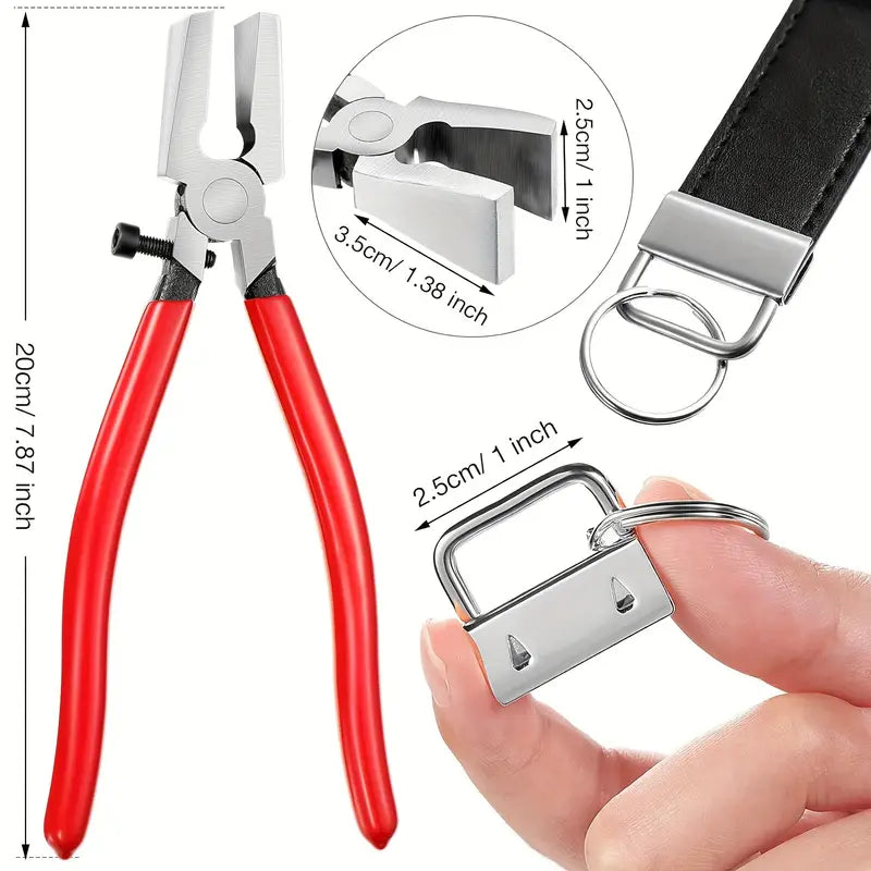 Key Fob Hardware Kit with Pliers and 20 Key Fobs