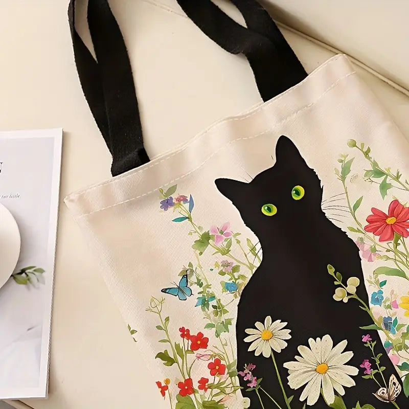 Sew n' Stash Premium Tote Bag - Purrfect Wildflowers - Essential Notions