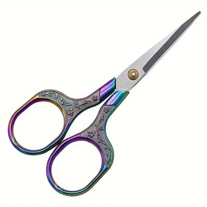 Rainbow Floral Titanium Embroidery Scissors - Essential Notions