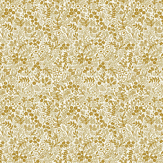 Holiday Classics III - Tapestry Lace in Gold Metallic - Rifle Paper Co - Cotton + Steel