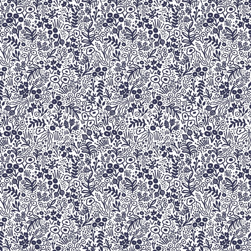 Holiday Classics III - Tapestry Lace in Navy - Rifle Paper Co - Cotton + Steel