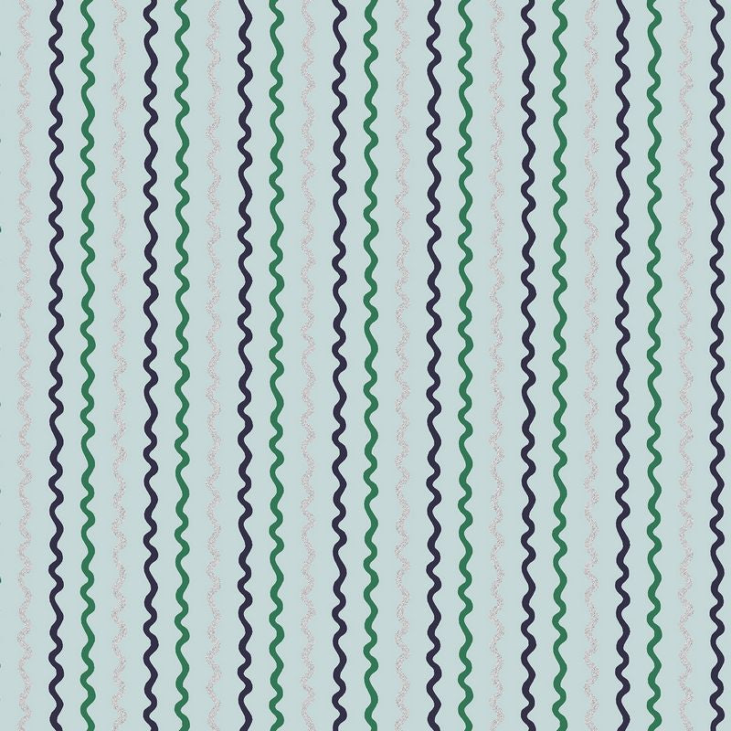 Holiday Classics III - Ribbon Stripe in Mint Metallic - Rifle Paper Co - Cotton + Steel