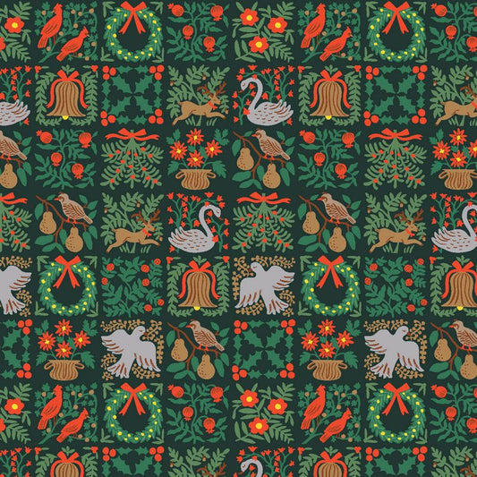 Holiday Classics III - Holiday Tapestry in Evergreen - Rifle Paper Co - Cotton + Steel