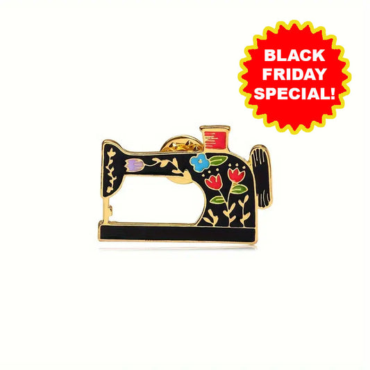 Vintage Sewing Machine Brooch - Essential Notions