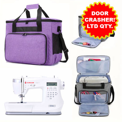 DOOR CRASHER! Sewing Machine Travel Case - Purple - Essential Notions