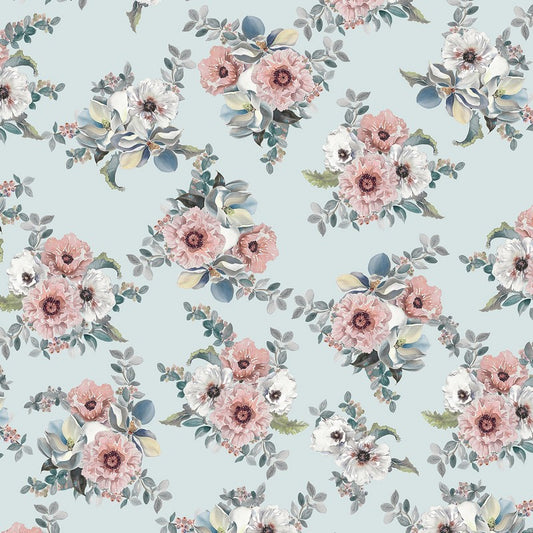 Floral Serenade - Blissful Blossoms in Mint - RJR Fabrics