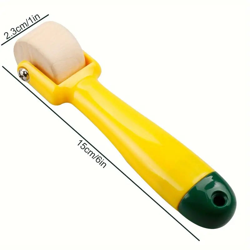 Seam Roller with Wood Roller (Yellow)