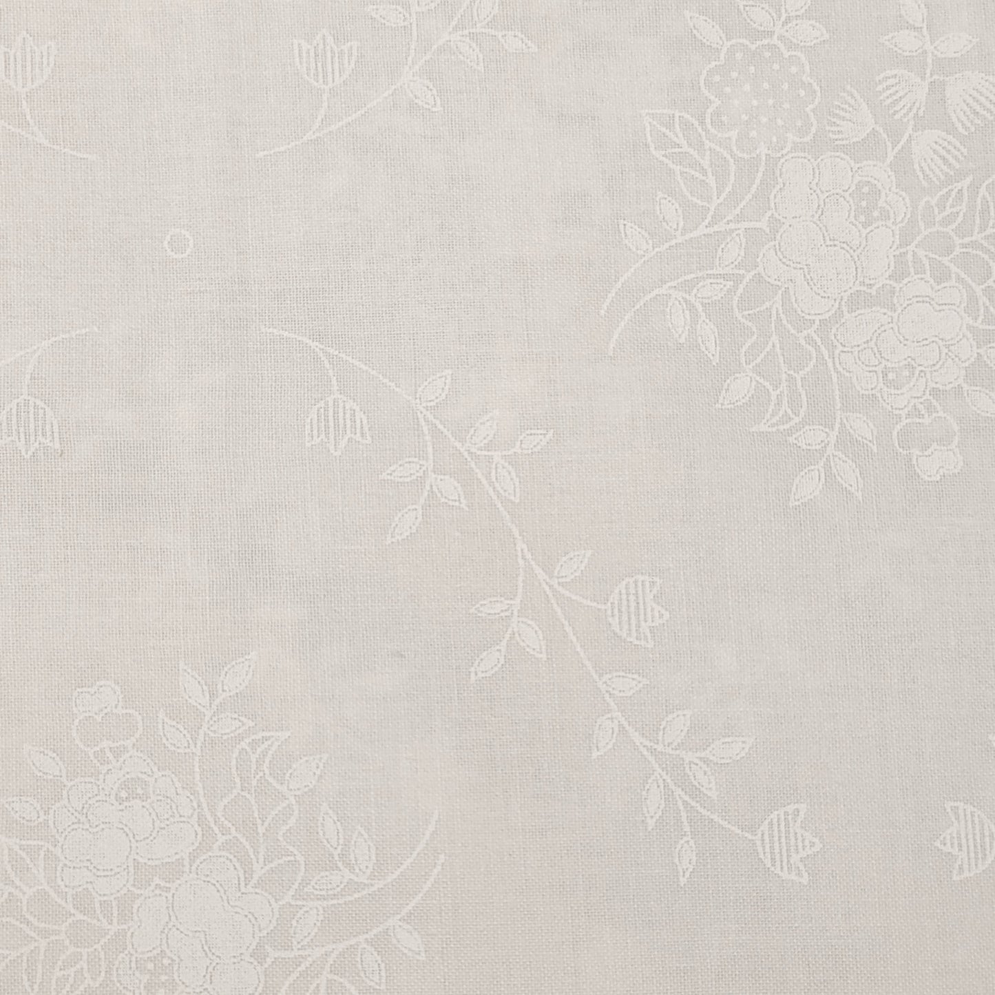 Harmony Prints - White on White - 1250-82 in Floral - Full Bolt (15m)