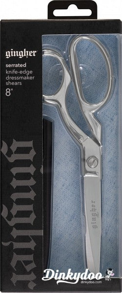 Gingher - 8" Serrated Knife-Edge Dressmaker Shears (Pre-order: Nov 2024)