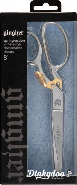 Gingher - 8" Spring-Action Knife-Edge Dressmaker Shears (Pre-order: Nov 2024)