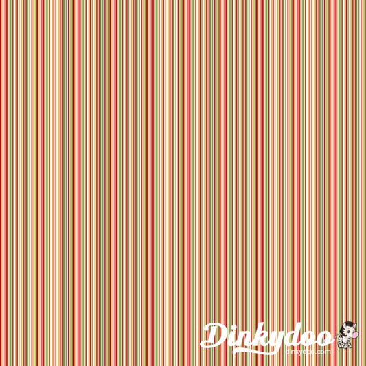 Morning Blossom - Barcode Stripe in White Multi - Michel Design Works - Northcott