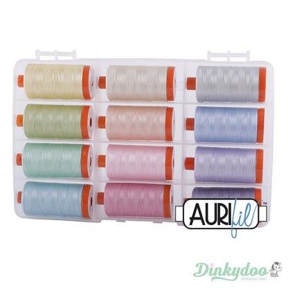 The Pastel Collection 50wt - Aurifil (FREE STORAGE CASE) (Pre-order: Nov 2024)