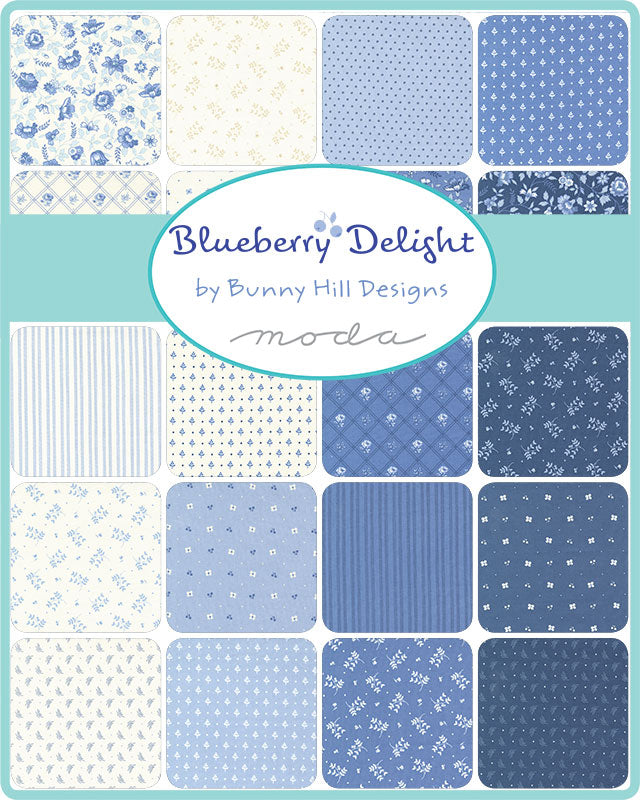 Blueberry Delight - Mini Charm Pack - Bunny Hill Designs - Moda