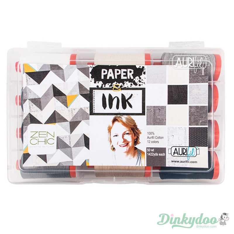 Zen Chic - Paper & Ink 50wt - Aurifil (FREE STORAGE CASE) (Pre-order: Feb 2025)