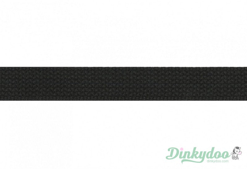 Cotton Webbing (1 Yard) - 1" - Black