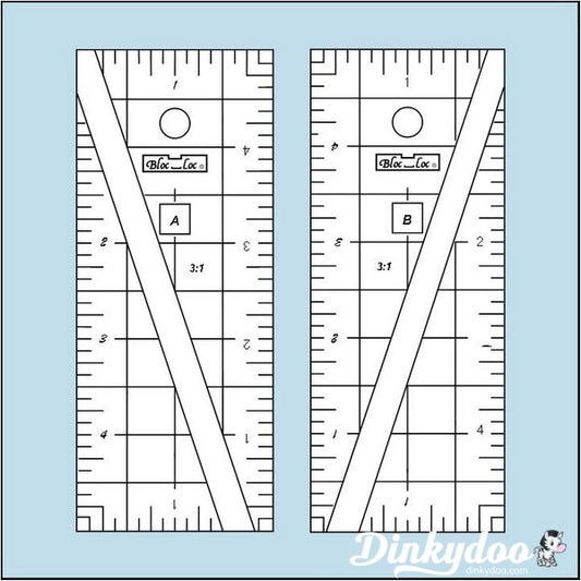 Bloc Loc - Half Rectangle Triangle (HRT) 2" x 5" (3:1)