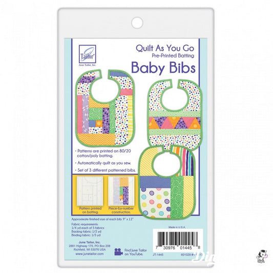 Quilt As You Go Baby Bibs 3 pack - June Tailor