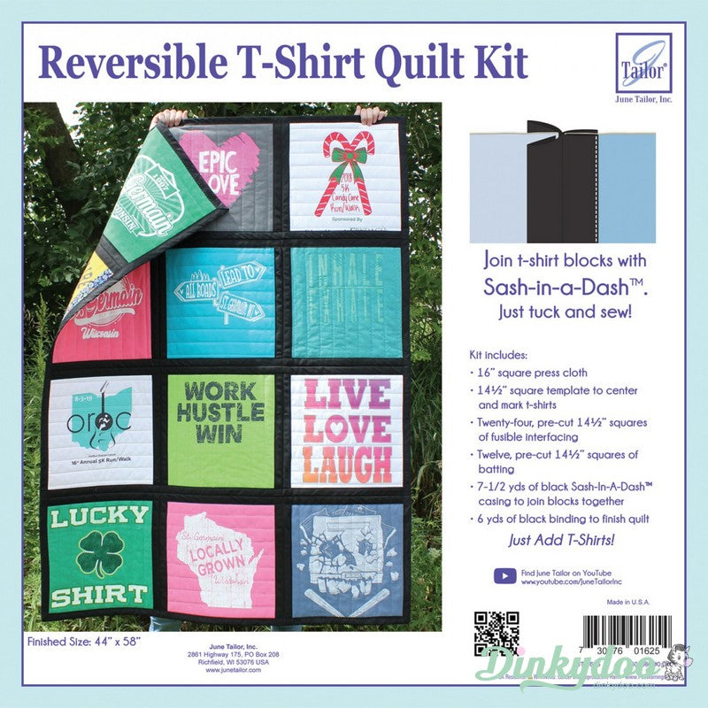 Reversible T-Shirt Quilt Kit - Black - June Tailor Inc (Pre-order: May 2025)