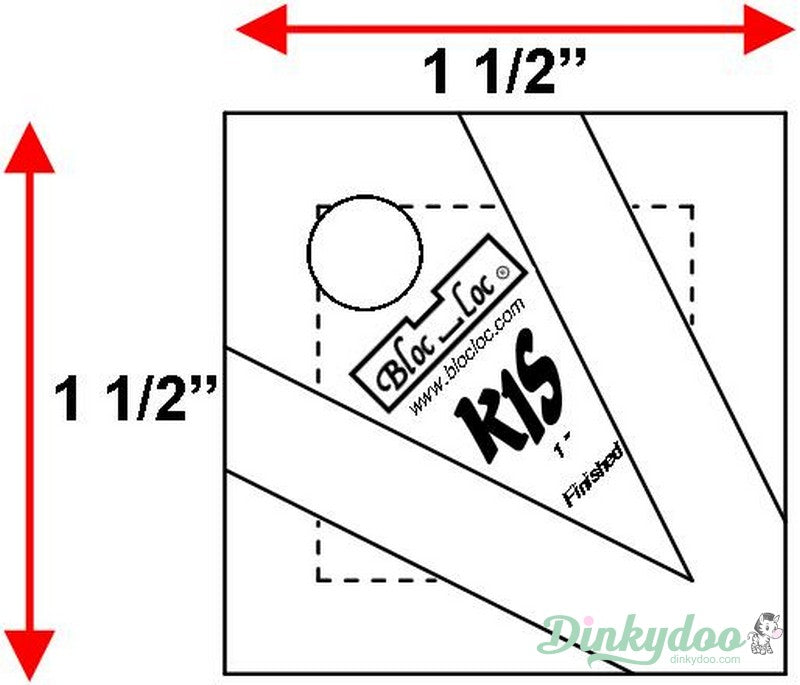 Bloc Loc - 1" Kite in a Square Ruler