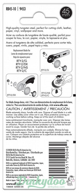 Olfa RB45-5 45mm Rotary Blade 5pc
