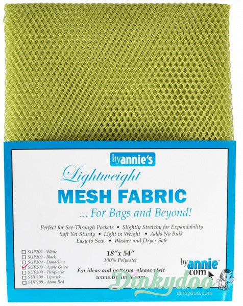 Lightweight Mesh Fabric by ByAnnie's - Apple Green (Pre-order: Nov 2024)