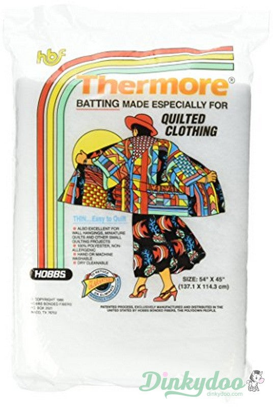 Hobbs Thermore 100% Polyester Batting - Ultra Thin - Crib Size