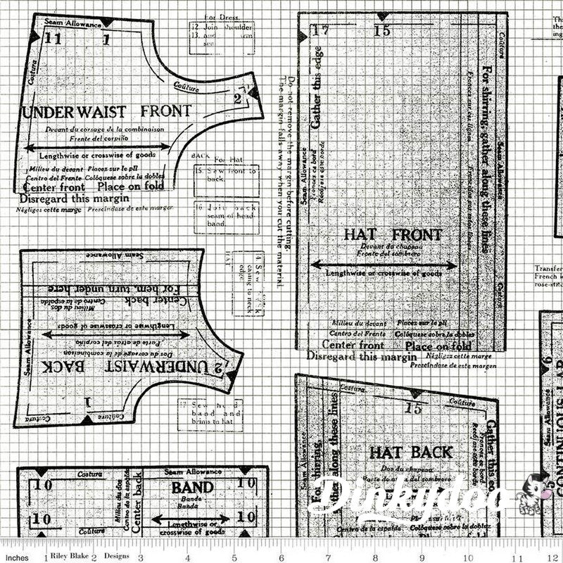 Sew Journal 108" Wideback NOT A PANEL - 18-Inch Doll Pattern in White - J. Wecker Frisch - Riley Blake