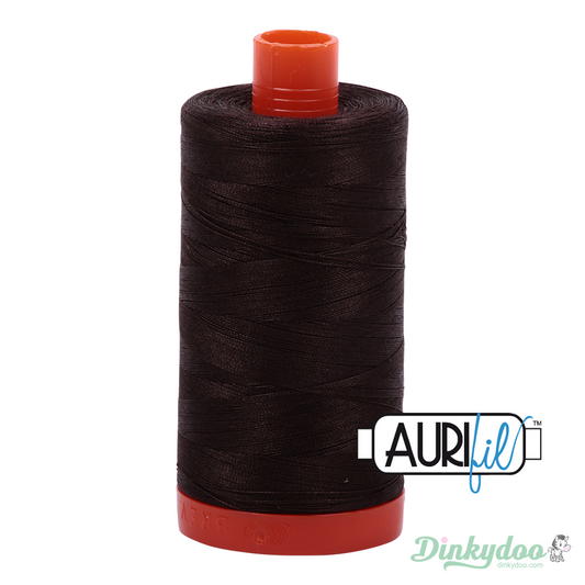 Aurifil Thread - Very Dark Bark (1130) - 50wt 1422 yd (Pre-order: Apr 2025)