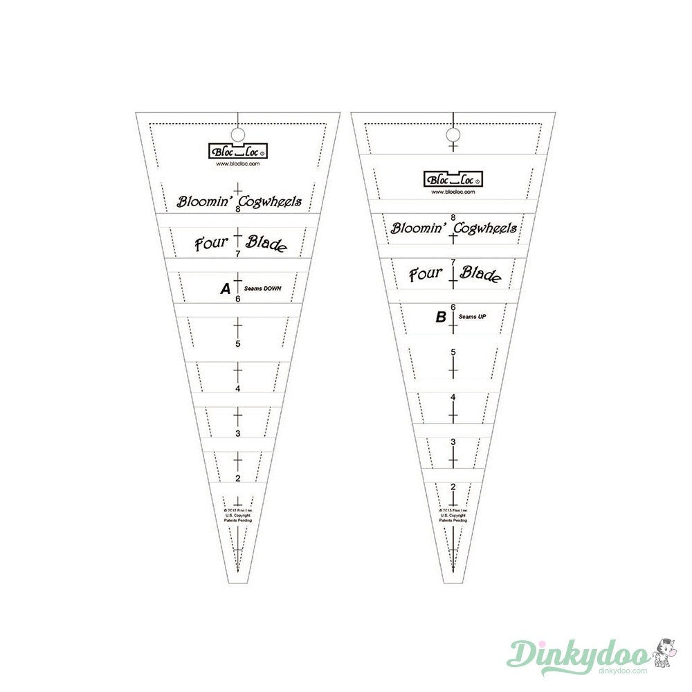 Bloc Loc Bloomin Cogwheels 9 Blade Ruler Set