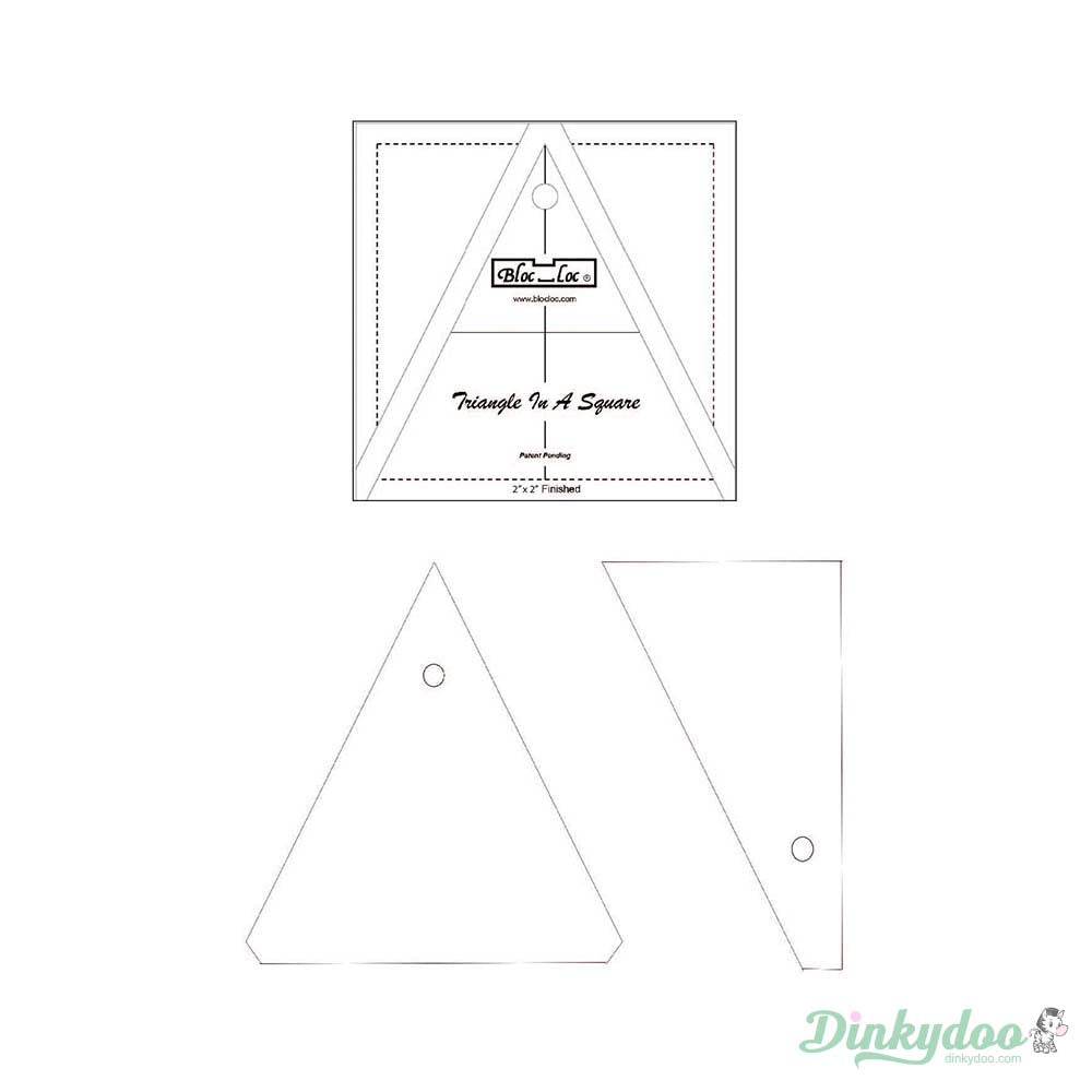 Bloc Loc - 2" Triangle in a Square Ruler