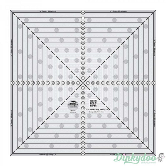 Creative Grids - 14.5" Square it Up or Fussy Cut Quilt Ruler (Pre-order: Oct 2024)