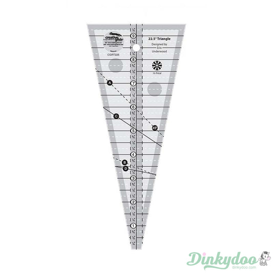 Creative Grids - 22.5" Degree Triangle Quilt Ruler (Pre-order: Oct 2024)