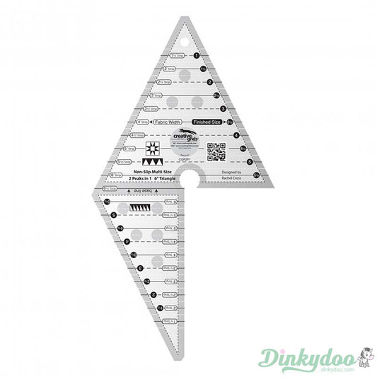 Creative Grids - 2 Peaks in 1 Triangle Quilt Ruler (Pre-order: Oct 2024)