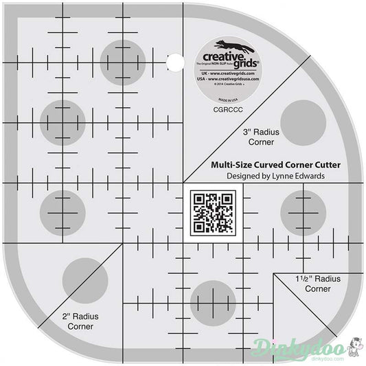 Creative Grids - Curved Corner Cutter Quilt Ruler (Pre-order: Oct 2024)