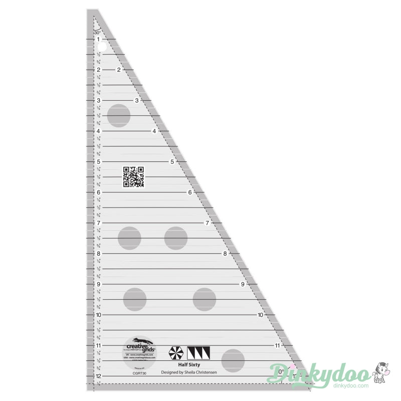 Creative Grids - Half Sixty Triangle Ruler (Pre-order: Nov 2024)